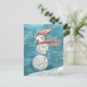 Carte postale Blustery Snowman (Debout devant)