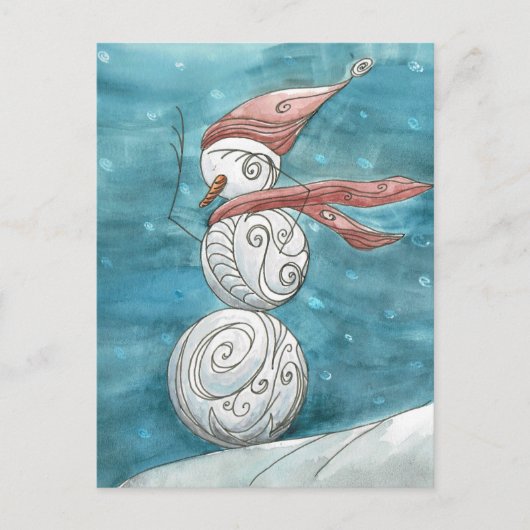 Carte postale Blustery Snowman (Devant)