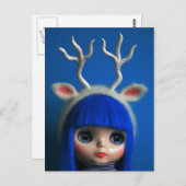 Carte Postale Blythe bleu (Devant / Derrière)
