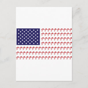 Carte Postale BMX Rider - Drapeau américain patriotique+