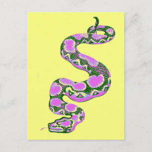 Carte Postale Boa Constrictor Pop Art