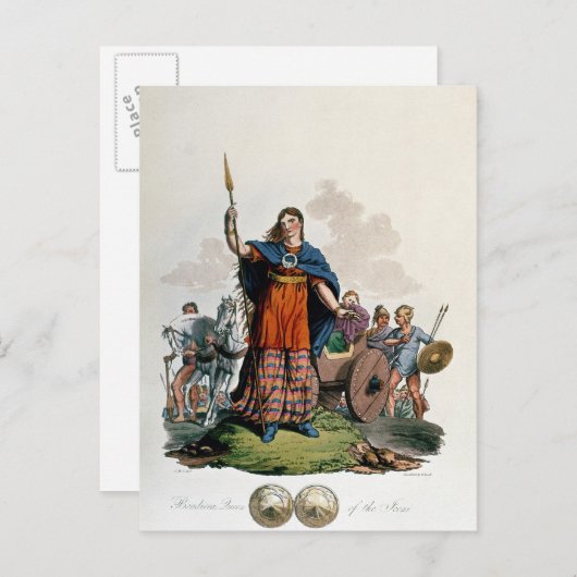 Carte Postale Boadicea, reine de l'Iceni (Devant / Derrière)