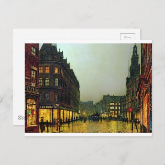Carte Postale Boar Lane, Leeds de John Atkinson Grimshaw (Devant / Derrière)