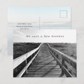 Carte Postale Boardwalk Black n White Nouvelle adresse (Devant / Derrière)