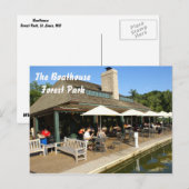 Carte Postale Boathouse à Forest Park (Devant / Derrière)
