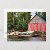 Carte Postale "Boathouse", Canada Outdoors (Devant / Derrière)