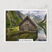 Carte Postale Boathouse dans le lac Obersee dans les Alpes en Al (Devant)