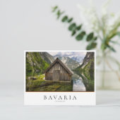 Carte Postale Boathouse dans le lac Obersee dans les Alpes en Al (Debout devant)