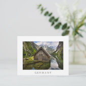 Carte Postale Boathouse dans le lac Obersee dans les Alpes en Al (Debout devant)