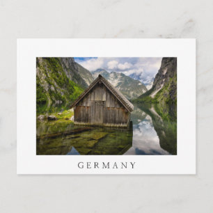 Carte Postale Boathouse dans le lac Obersee dans les Alpes en Al