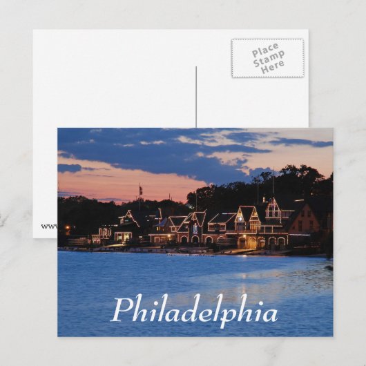 Carte Postale Boathouse Row (Devant / Derrière)