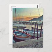 Carte Postale Boats on Garda Lake     (Devant / Derrière)