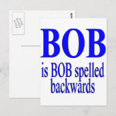 Carte Postale Bob est Bob vers l'arrière (Devant / Derrière)