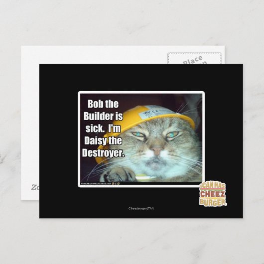 Carte Postale Bob le Builder est malade (Devant / Derrière)