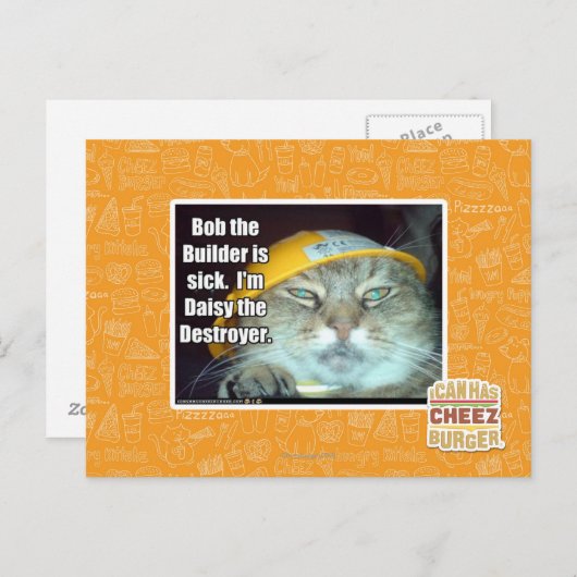 Carte Postale Bob le Builder est malade (Devant / Derrière)