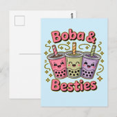 Carte Postale BOBA & Copines Vibes – Parfait pour les amateurs d (Devant / Derrière)