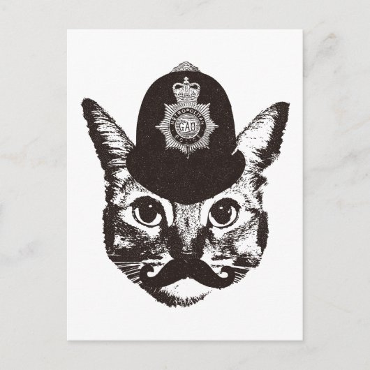 Carte Postale Bobby Cat Police (Devant)