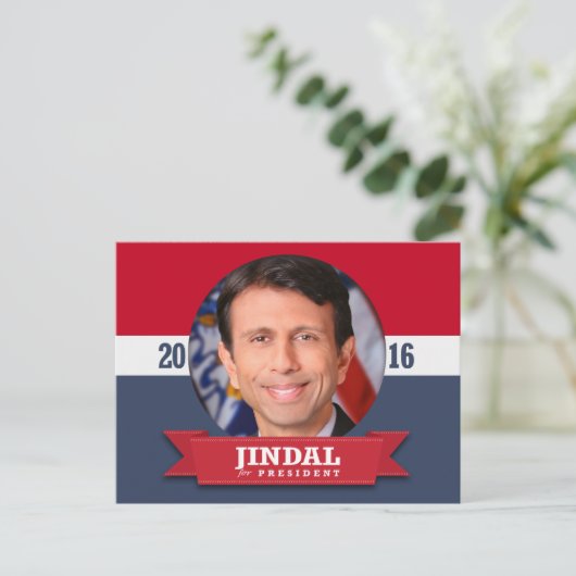 CARTE POSTALE BOBBY JINDAL 2016 (Debout devant)