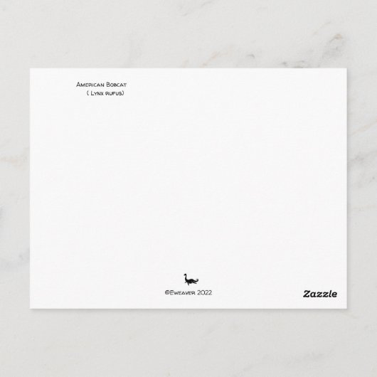 Carte postale Bobcat (Dos)