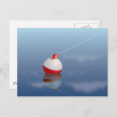 Carte Postale Bobine De Pêche Dans L'Eau (Devant / Derrière)