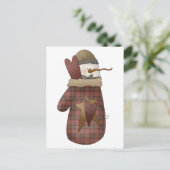 Carte Postale Bobines de neige ・ Snowman & Mitten (Debout devant)