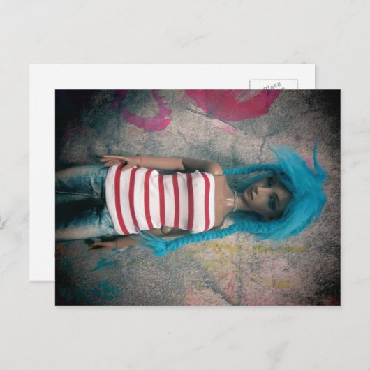 Carte postale Bobobie Weylin, poupée à bille asiat (Devant / Derrière)