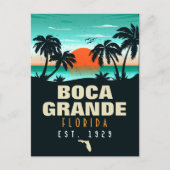 Carte Postale Boca Grande Floride Rétro Sunset Souvenirs 60s (Devant)