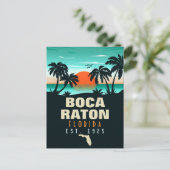 Carte Postale Boca Raton Florida Retro Sunset Beach Souvenirs (Debout devant)