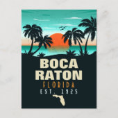 Carte Postale Boca Raton Florida Retro Sunset Beach Souvenirs (Devant)