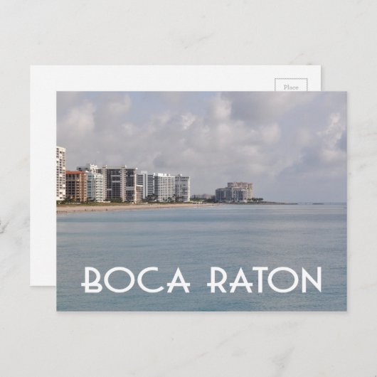 Carte Postale Boca Raton Floride scène de plage (Devant / Derrière)