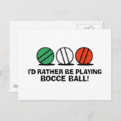 Carte Postale Bocce Ball (Devant / Derrière)