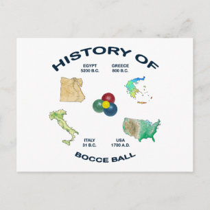 Carte Postale Bocce Ball History