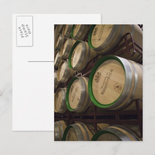 Carte Postale Bodega Marques de Riscal winery, wine cellar (Devant / Derrière)