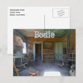 Carte Postale Bodie, California Ghost Town, Inside Home (Devant / Derrière)