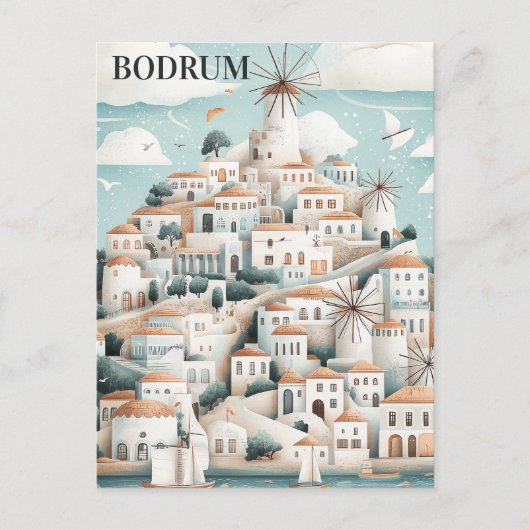 Carte Postale Bodrum Turkiye Travel (Devant)