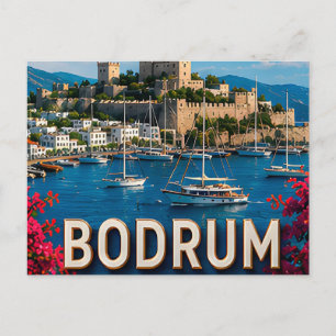 Carte Postale Bodrum Turquie Ville Côtière Patrimoine Côtier Egé