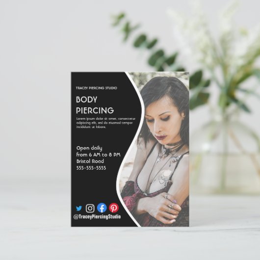 Carte Postale Body PIERCING STUDIO affiche prospectus (Debout devant)
