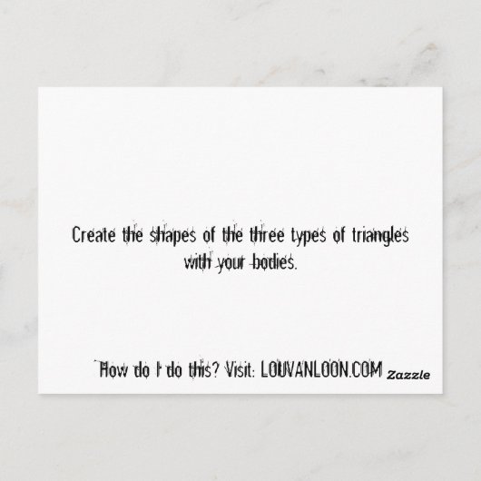 Carte Postale Body Smart - Créer des formes corps (Dos)
