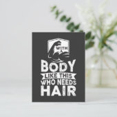 Carte Postale Bodybuilder Pas de tête chauve Athlète (Debout devant)