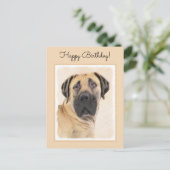 Carte Postale Boerboel Peinture - Cute Original Chien Art (Debout devant)