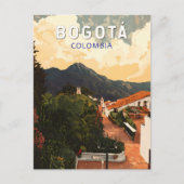 Carte Postale Bogota Colombie Illustration Voyage Art Rétro (Devant)
