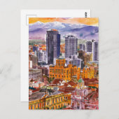 Carte Postale Bogota, Colombie Peinture aquarelle Cityscape (Devant / Derrière)