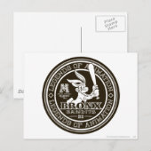 Carte Postale BOGS BUNNY™ Bronx Bomber's Round Logo B/W (Devant / Derrière)