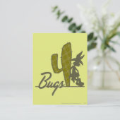 Carte Postale BOGS BUNNY™ Cowboy penché sur Cactus (Debout devant)