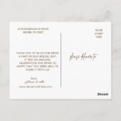 Carte Postale Bohême Boho Automne Pampas Mariage Merci (Dos)