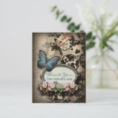 Carte Postale Bohême Botanique papillon Paris nuptiale (Debout devant)