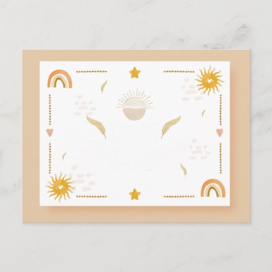 Carte postale bohème mignonne (Devant)