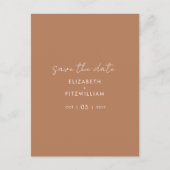 Carte Postale Boho Abstrait | Caramel Mocha Enregistrer la Date  (Devant)