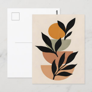 Carte Postale Boho Abstrait et Clip Art moderne Imprimable