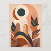 Carte Postale Boho Abstrait et Clip Art moderne Imprimable (Devant)